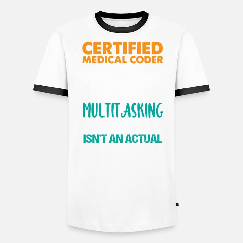 Medizinischer Kodierer, Programmierer Männer Kontrast-T-Shirt