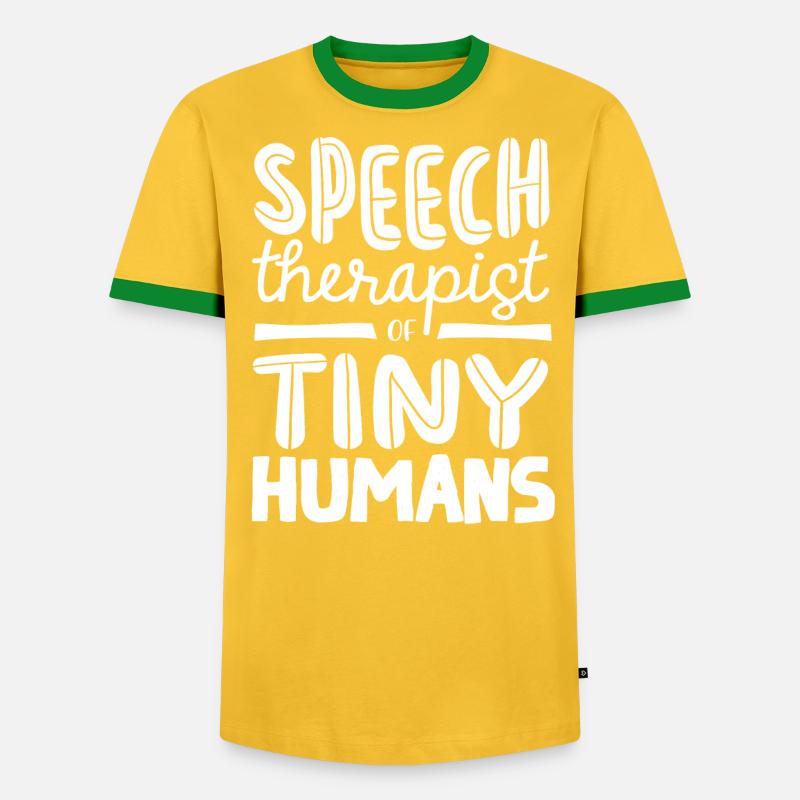 Speech-language pathology, speech-language pathologist - Men's Ringer Shirt - undefined