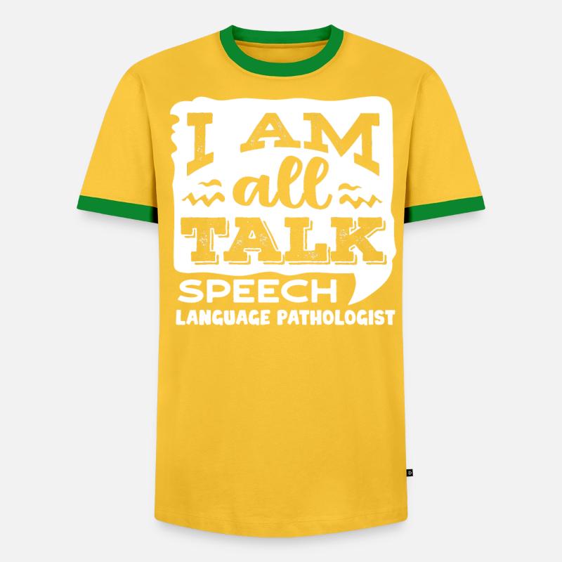 Speech-language pathology, speech-language pathologist - Men's Ringer Shirt - undefined