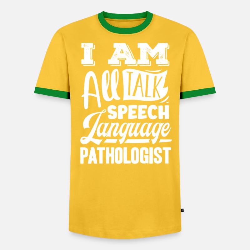 Speech-language pathology, speech-language pathologist - Men's Ringer Shirt - undefined