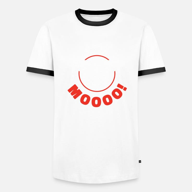 Vache moo T-shirt contrasté Homme