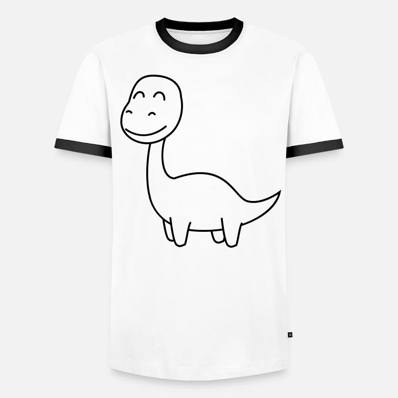 Dinosaur brontosaurus Comic Men's Ringer Shirt
