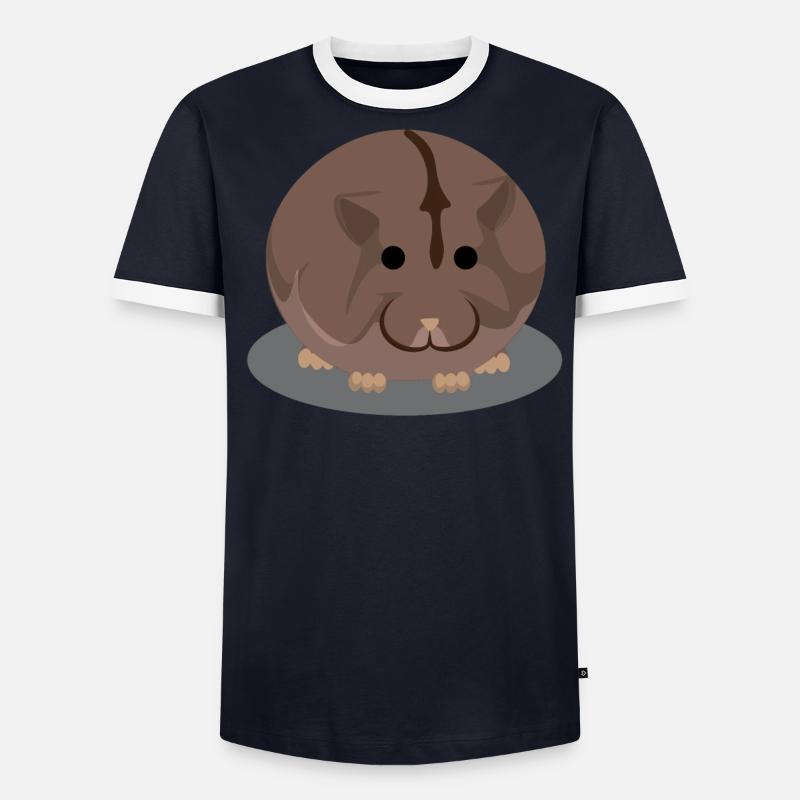 Brown chubby hamster Men's Ringer Shirt