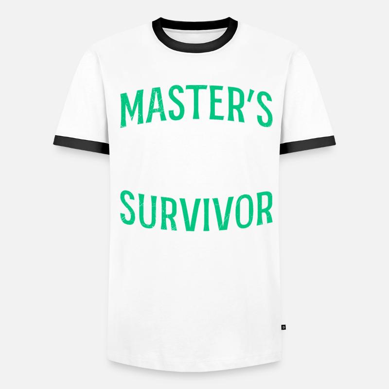 Masters degree survivor Master Abschluss Männer Kontrast-T-Shirt