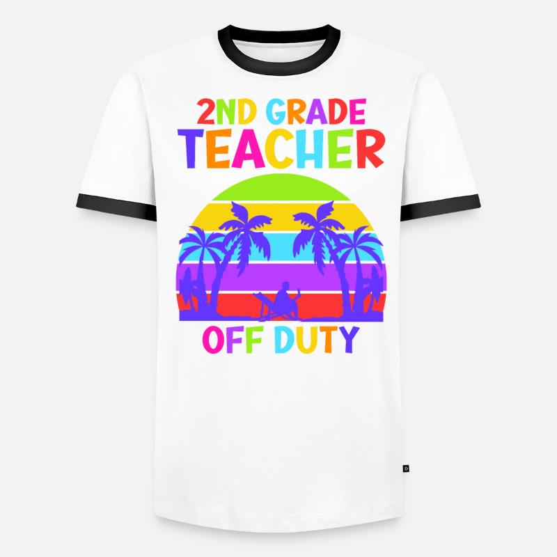 Second Class Class Class Teachers on Vacation Teachers Men's Ringer Shirt