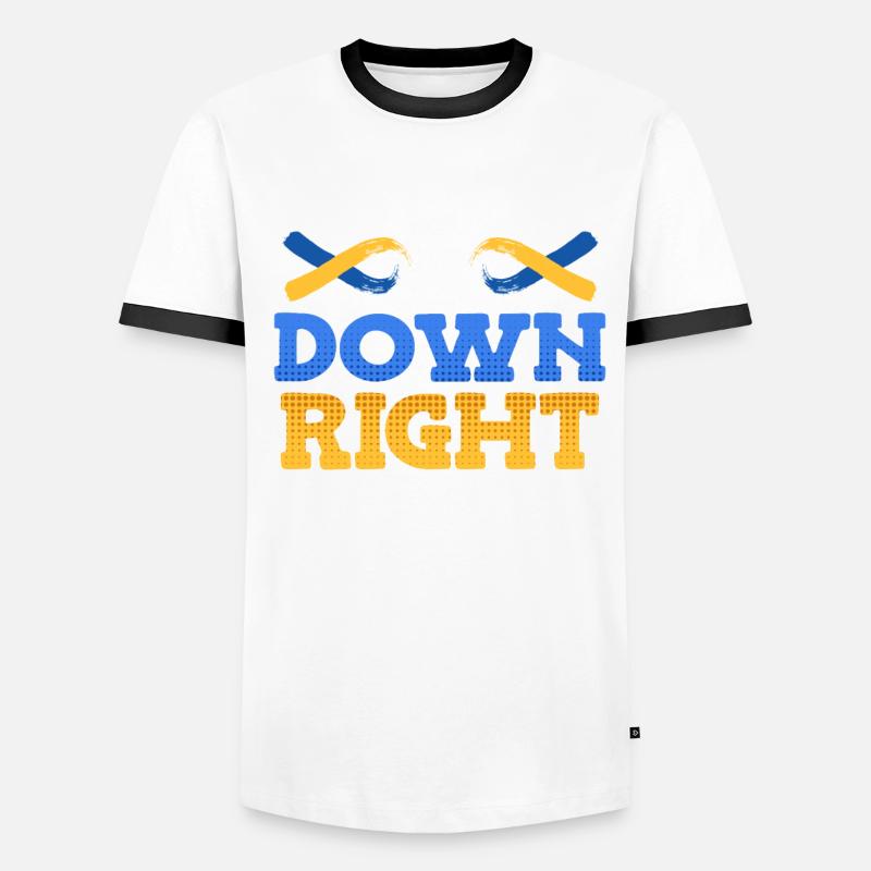 Down Syndrom Freund ist Down Right Awesome Männer Kontrast-T-Shirt