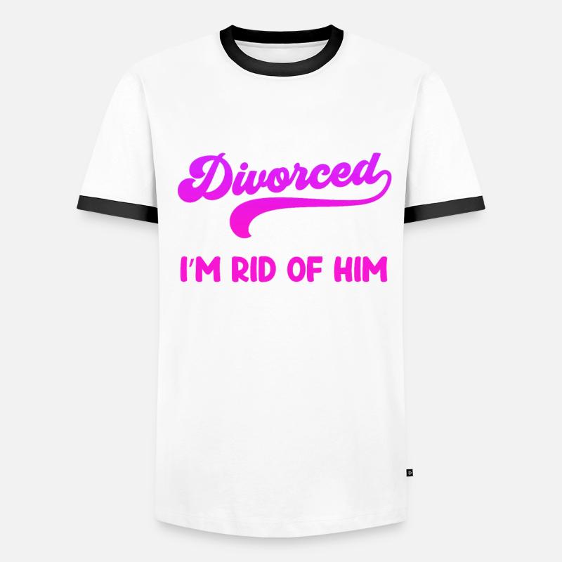 Endlich geschieden Scheidungsparty Scheidung Männer Kontrast-T-Shirt