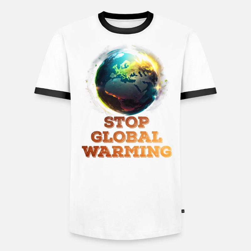 Global Warming Stop Save the Earth Climate activist Men's Ringer Shirt
