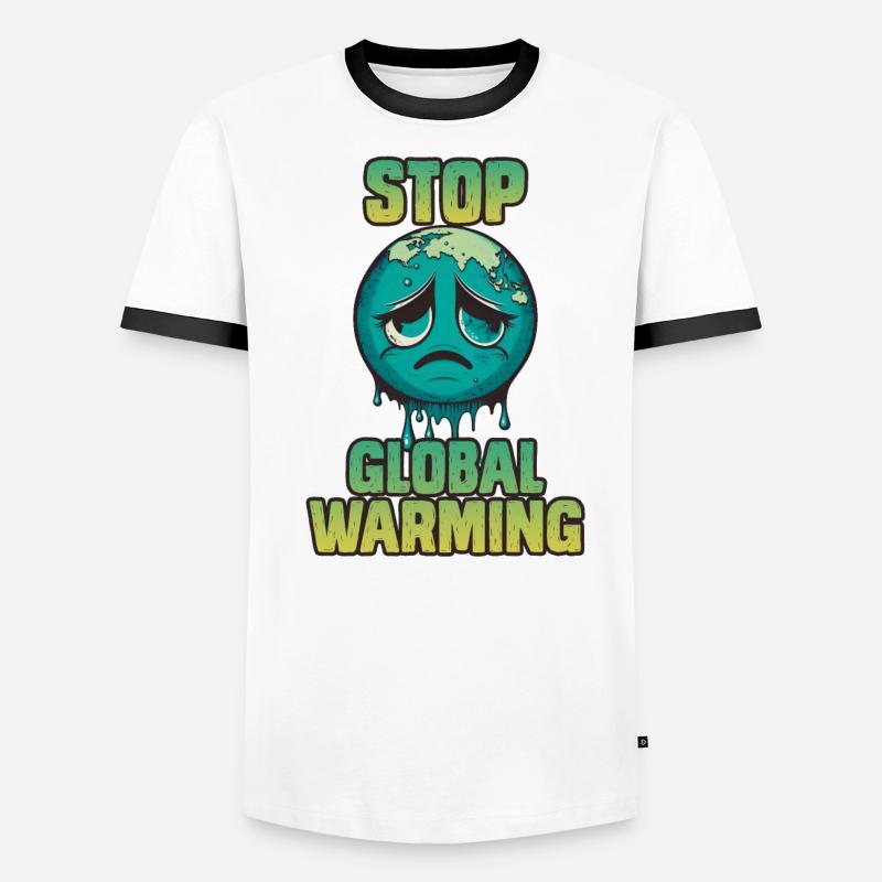 Climate Protection Stop Global Warming Climate-friendly Men's Ringer Shirt