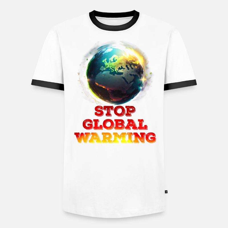 Global Warming Stop Save the Earth Climate activist Men's Ringer Shirt