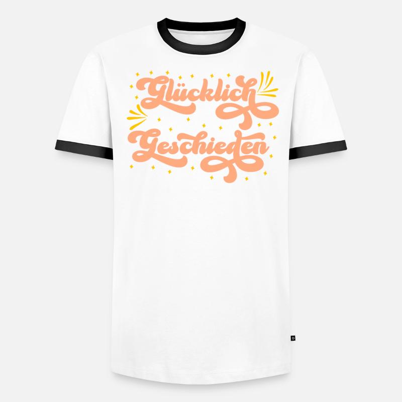 Glücklich Geschieden Scheidung Ehe Scheidungsparty Männer Kontrast-T-Shirt