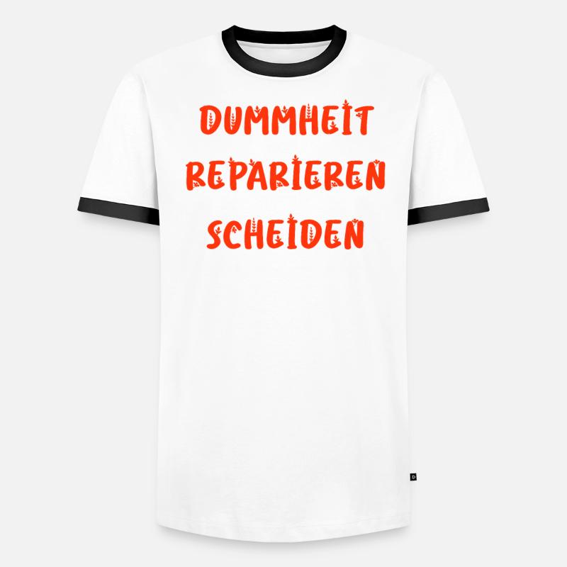Scheidungsparty endlich Geschieden Scheidung Männer Kontrast-T-Shirt