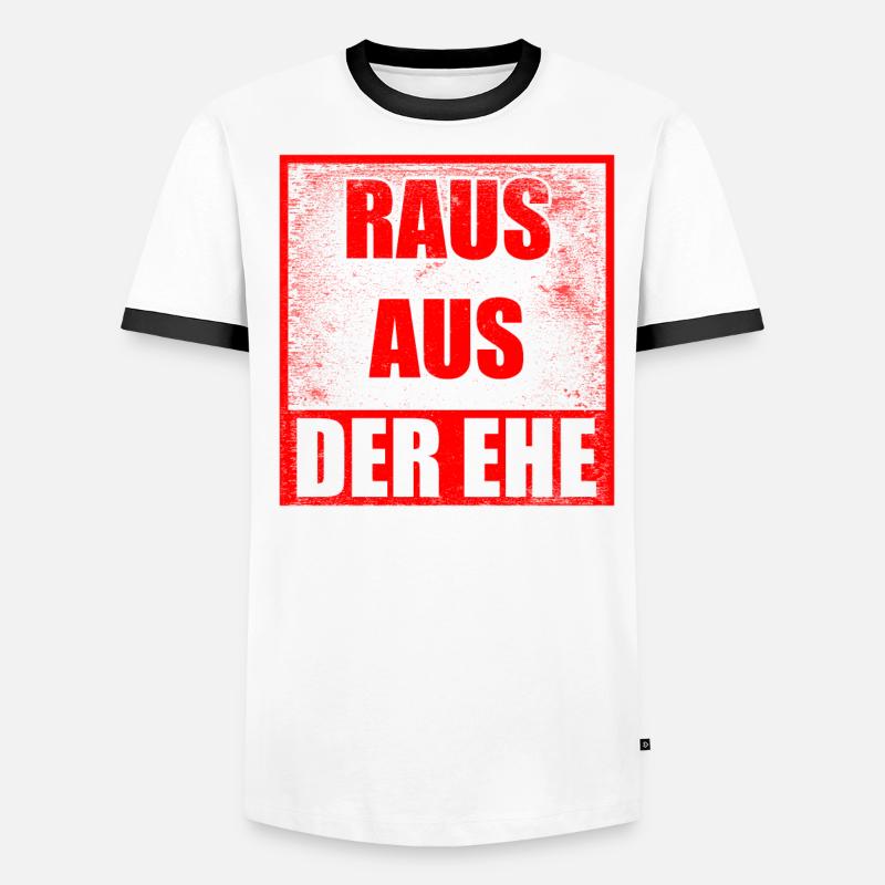 Scheidungsparty Raus aus der Ehe Geschiedene Männer Kontrast-T-Shirt