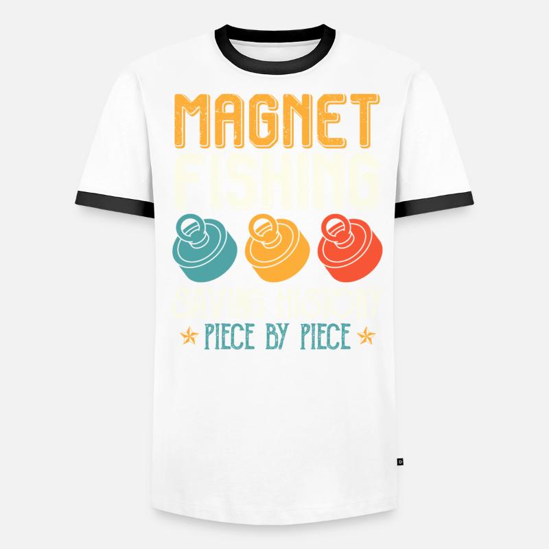 Magnetfischen Saving History Magnetfischer Männer Kontrast-T-Shirt