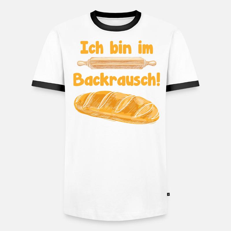 Brotbäcker Ich bin im Backrausch Backfans Männer Kontrast-T-Shirt