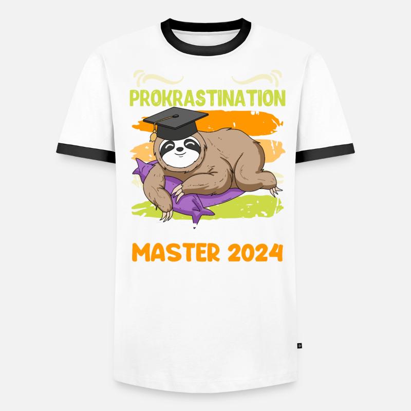 Master Mit Prokrastination Gemeistert Master Männer Kontrast-T-Shirt
