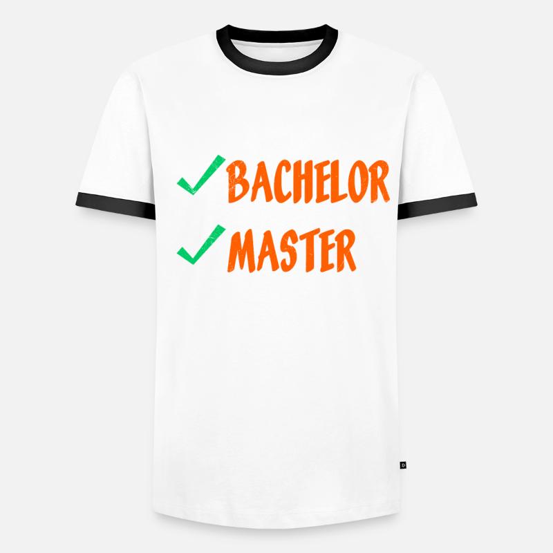 Masterabschluss Bachelor Master Doktor Bestanden Männer Kontrast-T-Shirt