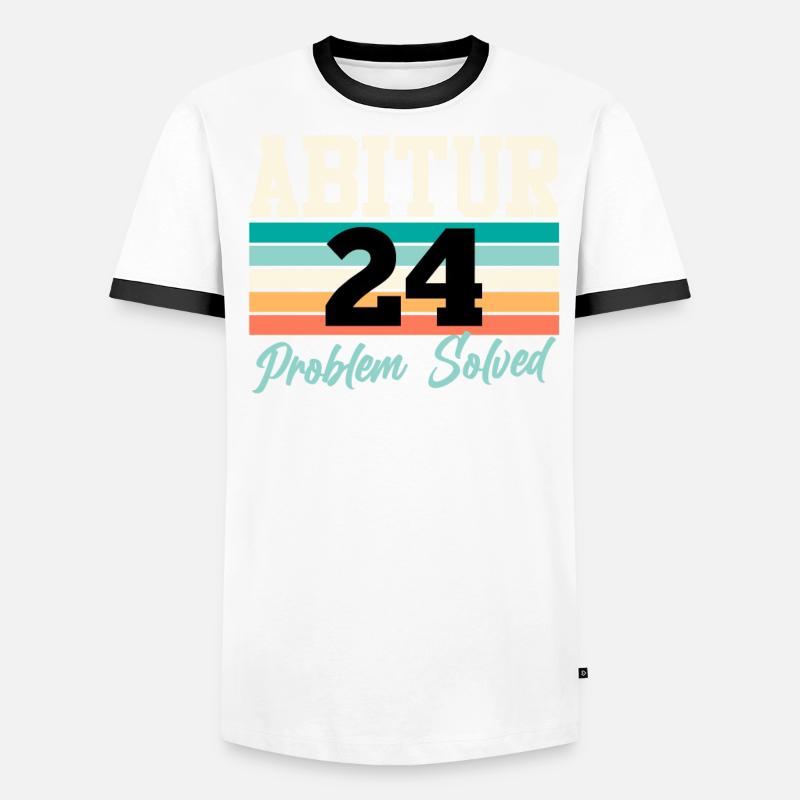 Abitur 2024 Problem Solved Abiturienten Lustiges Männer Kontrast-T-Shirt