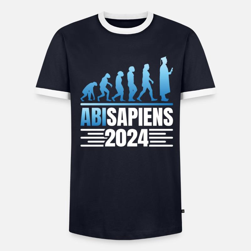 Abschlussparty AbiSapiens 2024 Evolution Abi - Männer Kontrast-T-Shirt - undefined