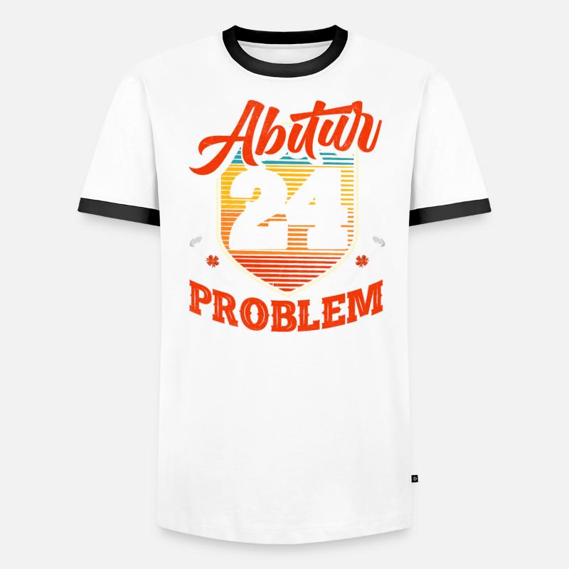 Abitur 2024 Problem Solved Abiturienten Lustiges Männer Kontrast-T-Shirt