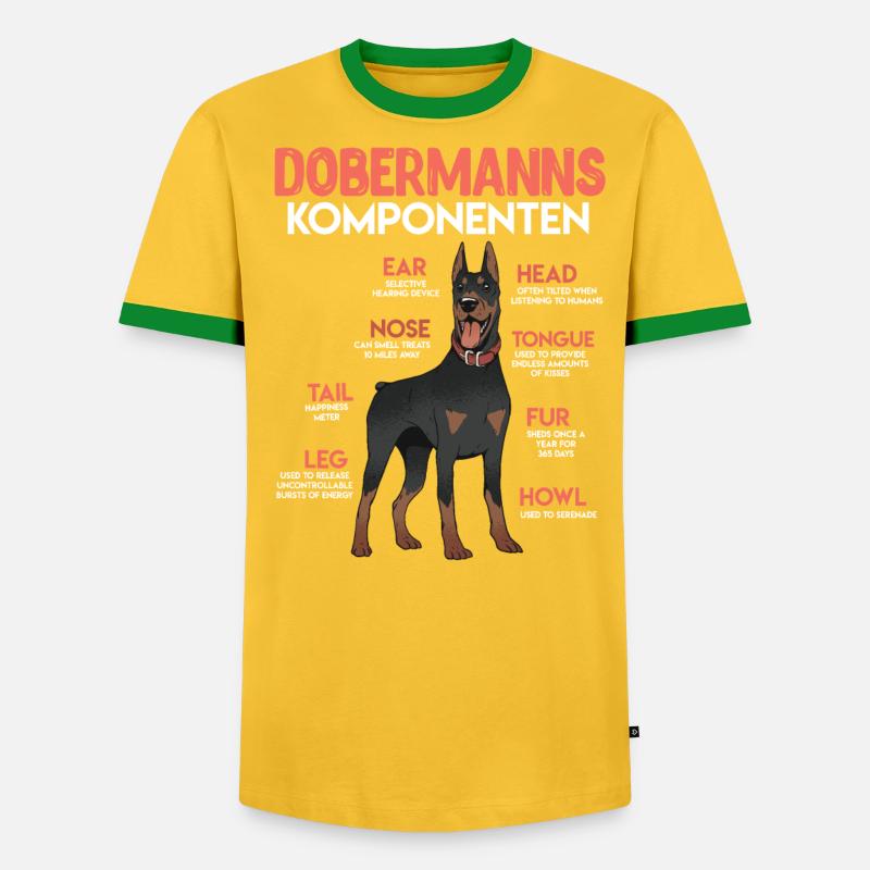 DOBERMANN KOMPONENTEN Anatomie Doberman - Männer Kontrast-T-Shirt - undefined
