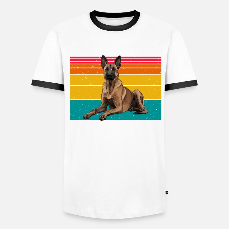 Malinois I'D RATHER BE WITH BELGIAN MALINOIS Men's Ringer Shirt