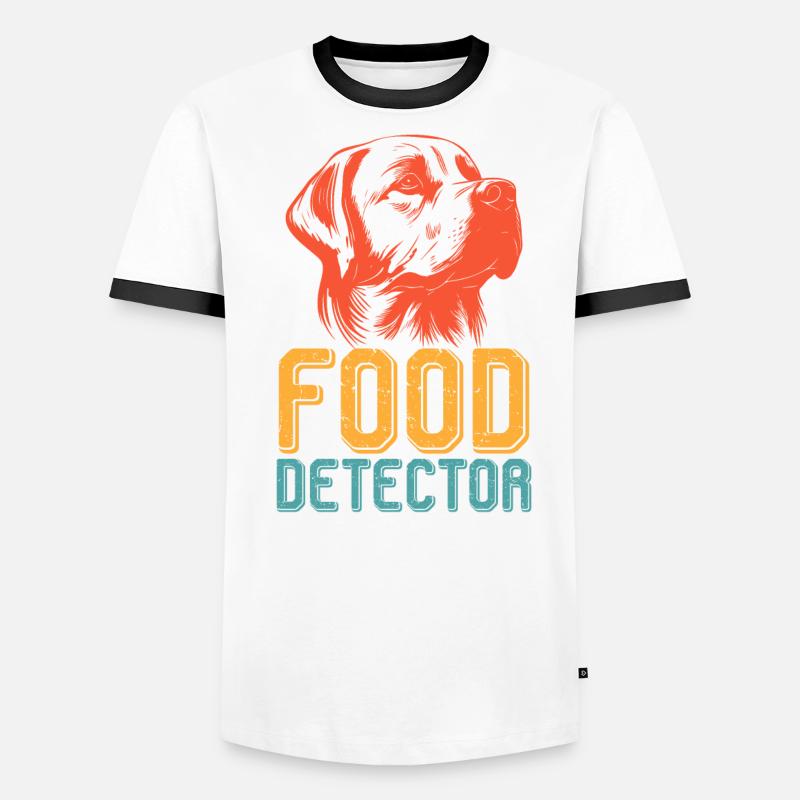 Labrador FOOD TRACKER Drôle de labrador T-shirt contrasté Homme