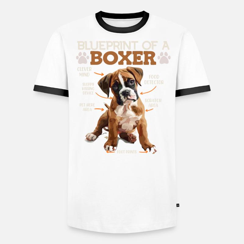 German Boxer BOXER PLAN Funny Men's Ringer Shirt
