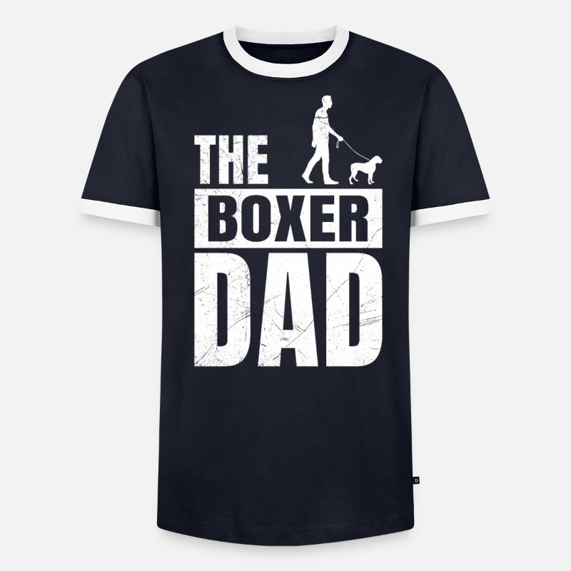 BOXER DAD Deutscher Boxer Hundepapa Boxer Männer Kontrast-T-Shirt