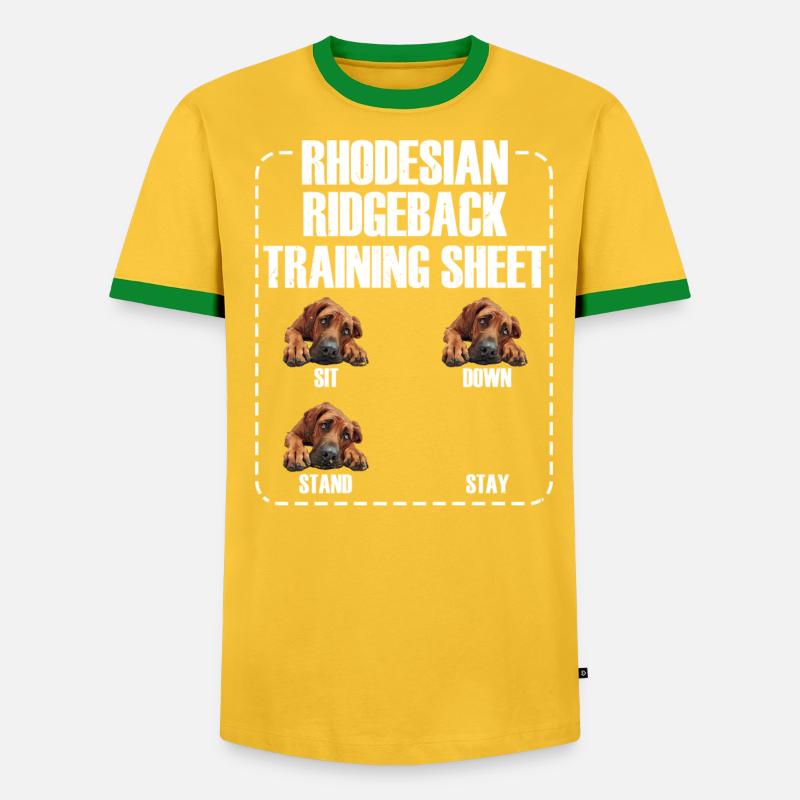 RHODESIAN RIDGEBACK TRAINING SHEET Ridgeback - Männer Kontrast-T-Shirt - undefined