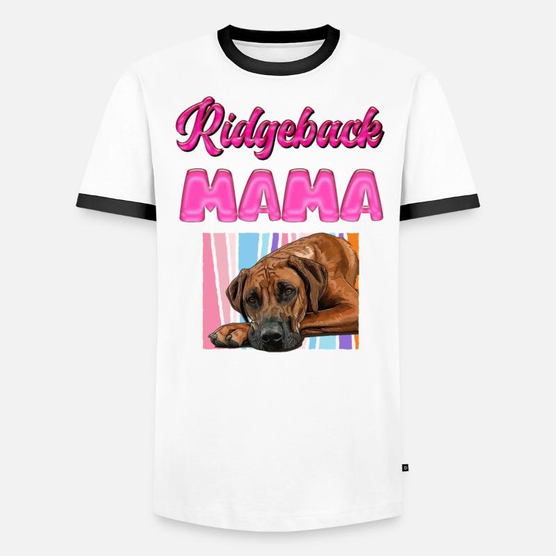 RIDGEBACK MAMA Rhodesian Ridgeback Chien Mom T-shirt contrasté Homme