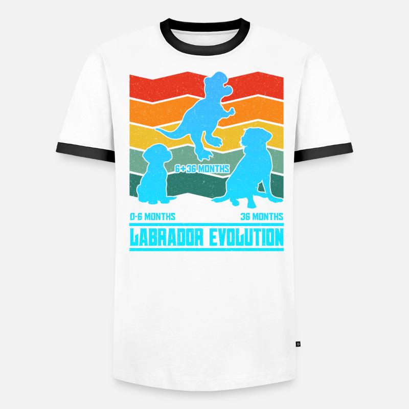 Labrador Besitzer LABRADOR EVOLUTION Lustiges Männer Kontrast-T-Shirt