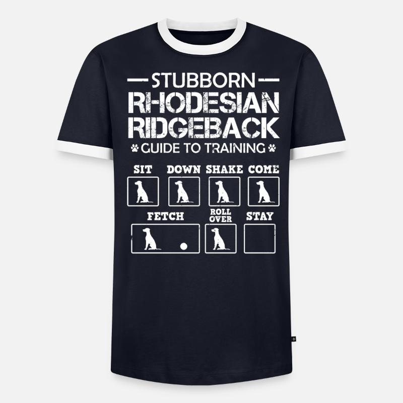 Chien Ridgeback STUBBORN RHODESIAN RIDGEBACK T-shirt contrasté Homme