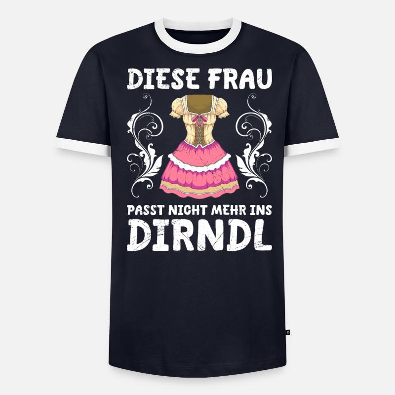 Ne rentre pas dans mon dirndl de remplacement dirndl augmenté T-shirt contrasté Homme