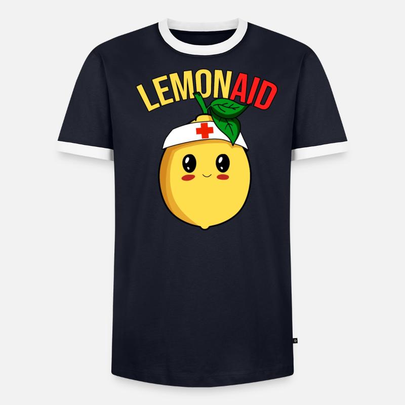 Zitrone Spruch Männer Kontrast-T-Shirt
