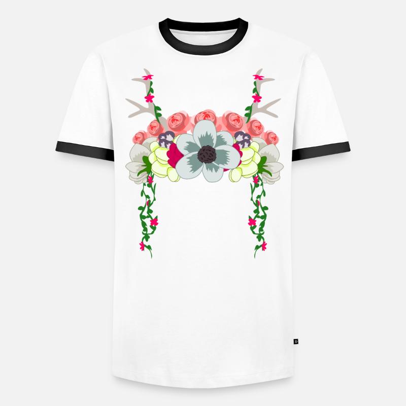 Dirndl Coiffe Fleurs Robe Traditionnelle T-shirt contrasté Homme
