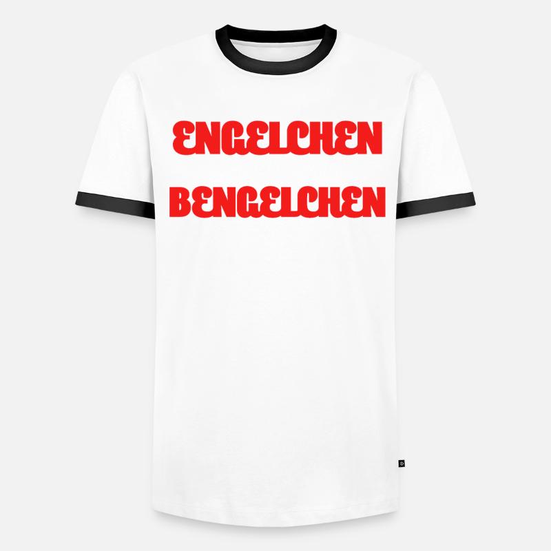 Engelchen Bengelchen Witz Bengel Engel Männer Kontrast-T-Shirt