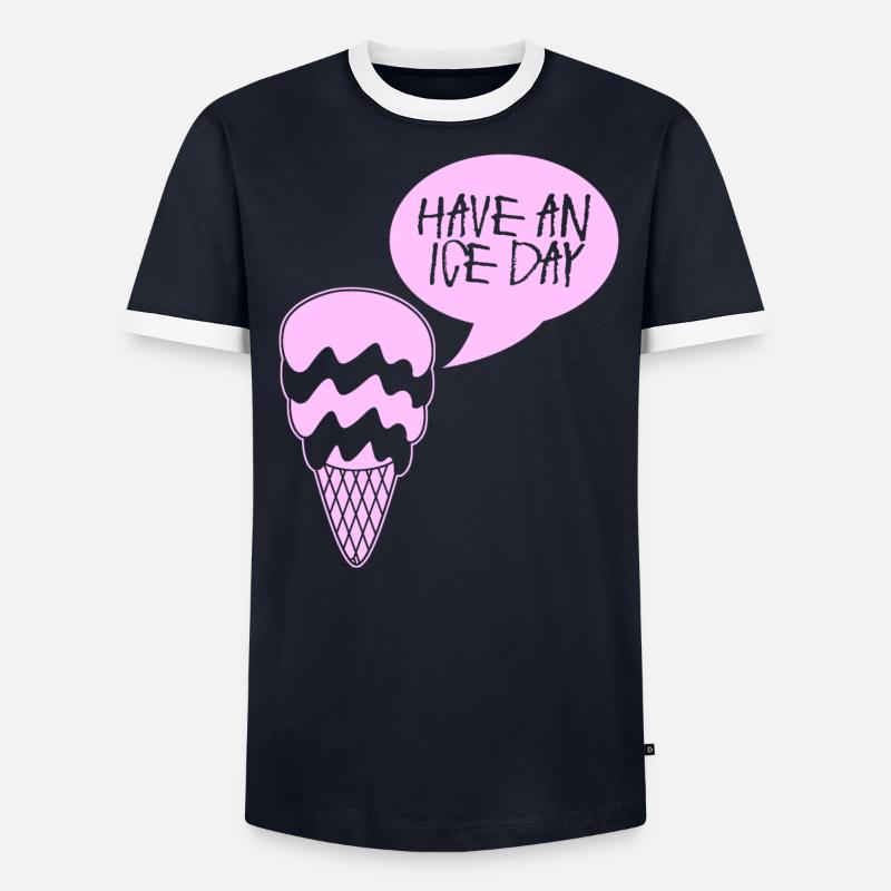 Eis Eisbecher Eiscreme - Männer Kontrast-T-Shirt - undefined