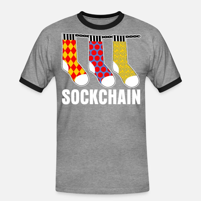 Admin Programmer Computer - Men's Ringer Shirt - heather grey/black