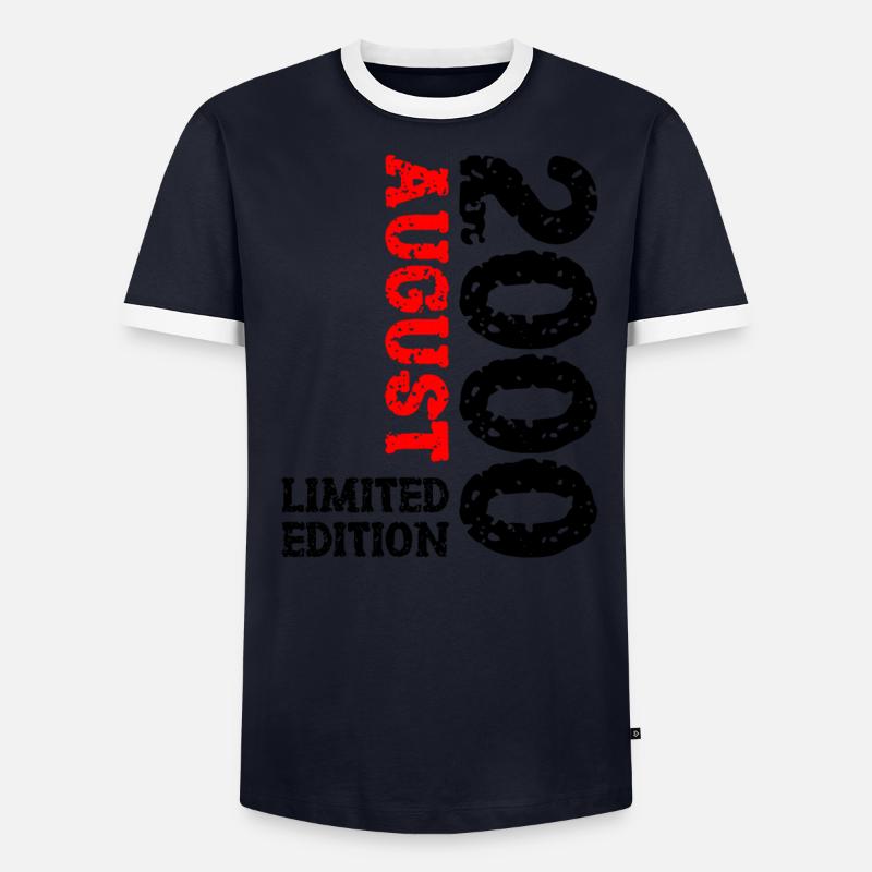 2000 Août Édition Limitée 23e Tenue d’anniversaire T-shirt contrasté Homme