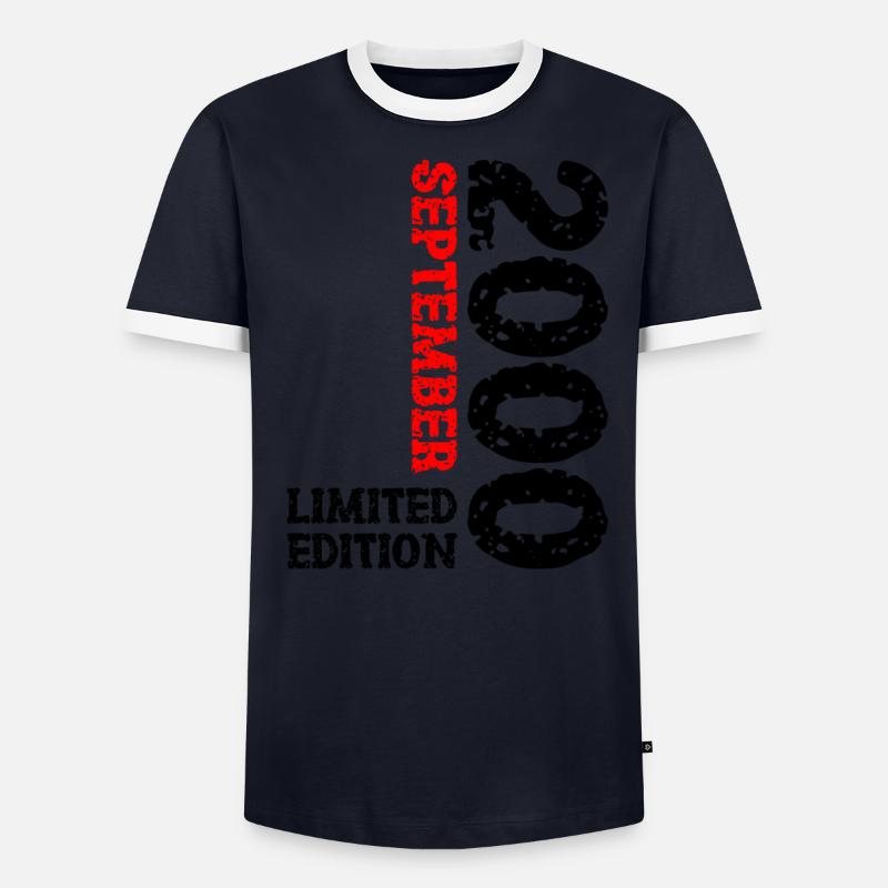 2000 Septembre Édition Limitée 23rd Birthday Deco T-shirt contrasté Homme