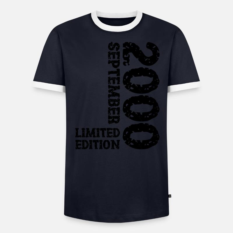2000 Septembre Édition Limitée 23rd Birthday Deco T-shirt contrasté Homme