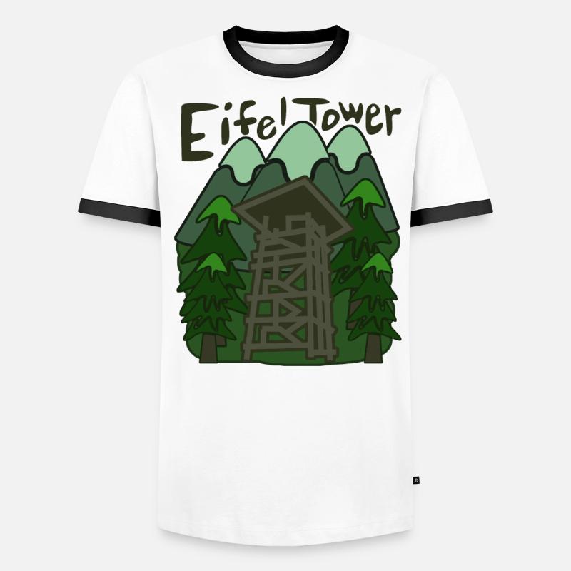 Aussichtsturm Eifel Eifeler Eifler Männer Kontrast-T-Shirt