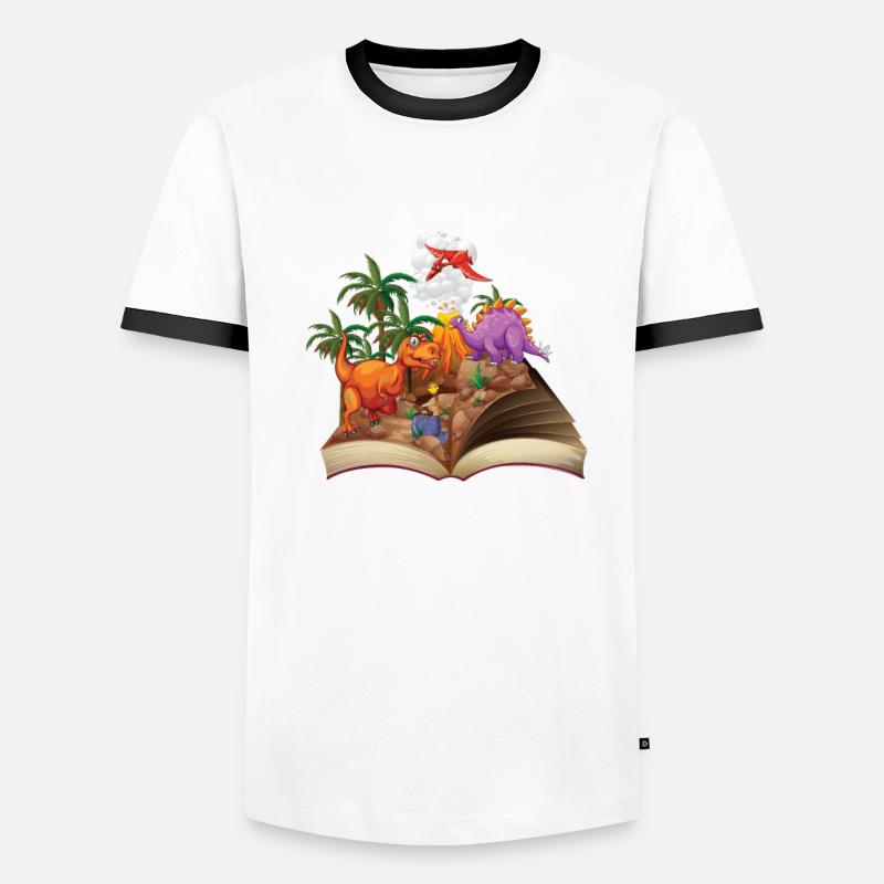 I read after bedtime read dinosaurs Men's Ringer Shirt