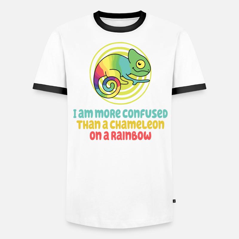 Ich Bin Verwirrter Als Ein Chamäleon Männer Kontrast-T-Shirt