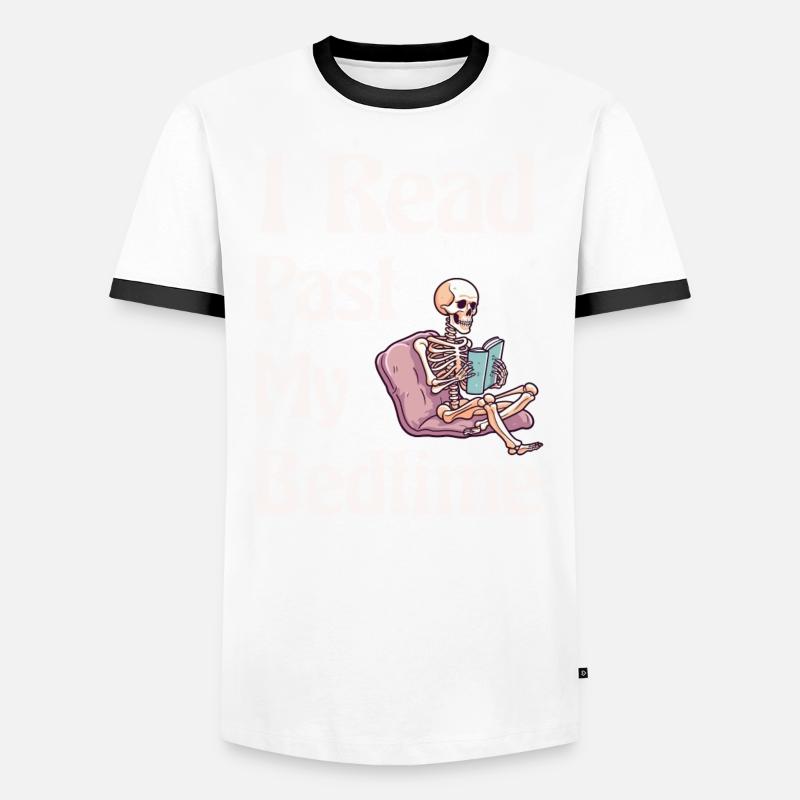I read skeleton after bedtime Men's Ringer Shirt
