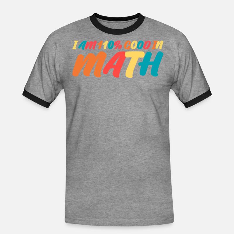 Math Teacher Maths Mathematics Physics - Men's Ringer Shirt - heather grey/black