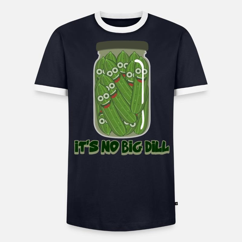 Concombres Cornichons Pot de cornichons au concombre T-shirt contrasté Homme