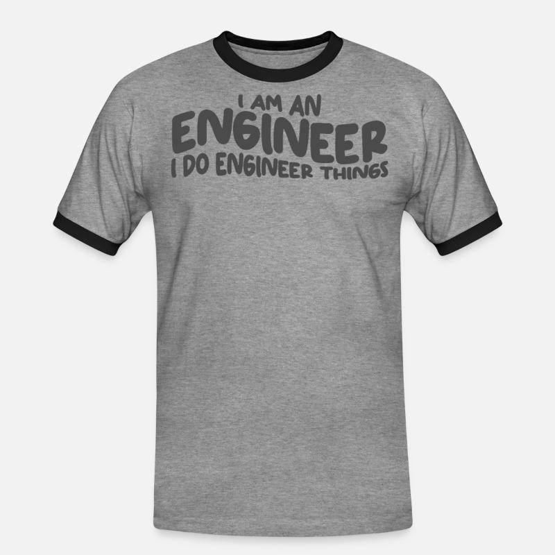 Engineers Engineer Engineering - Männer Kontrast-T-Shirt - Grau meliert/Schwarz