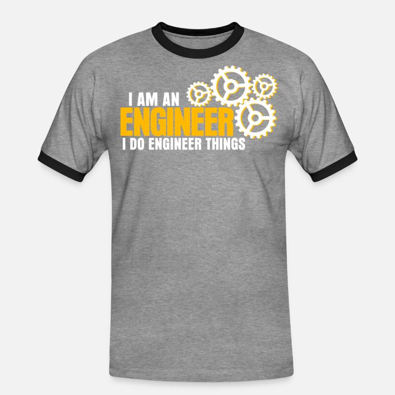 Engineering Mechanical Engineer - Männer Kontrast-T-Shirt - Grau meliert/Schwarz